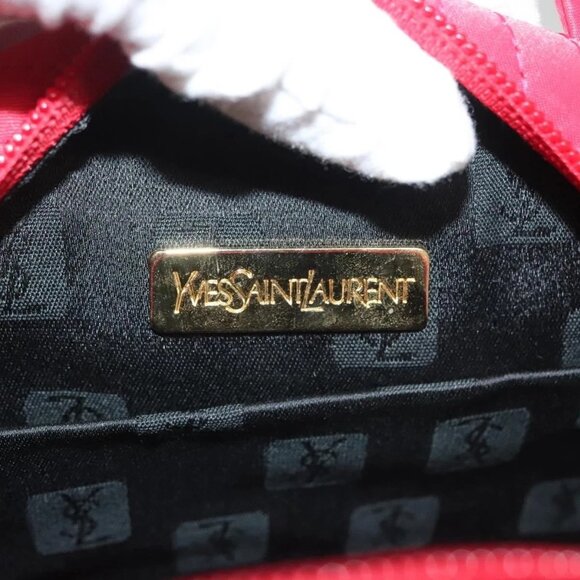 SAINT LAURENT Hand Bag Nylon Red Auth - Picture 12 of 16